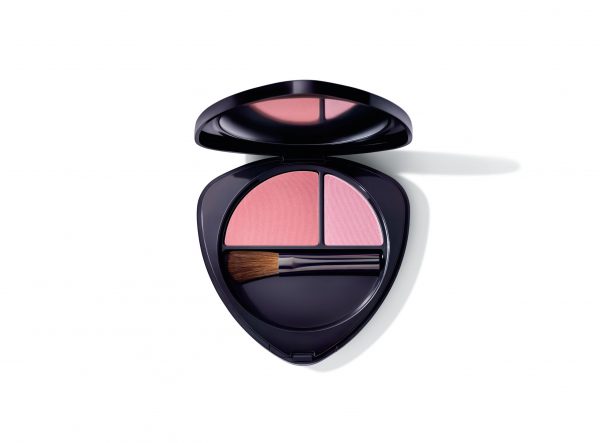 Dr.Hauschka Blush Duo 02 dewy peach (losse steentjes zonder doosje) actie 50% korting (green choice)