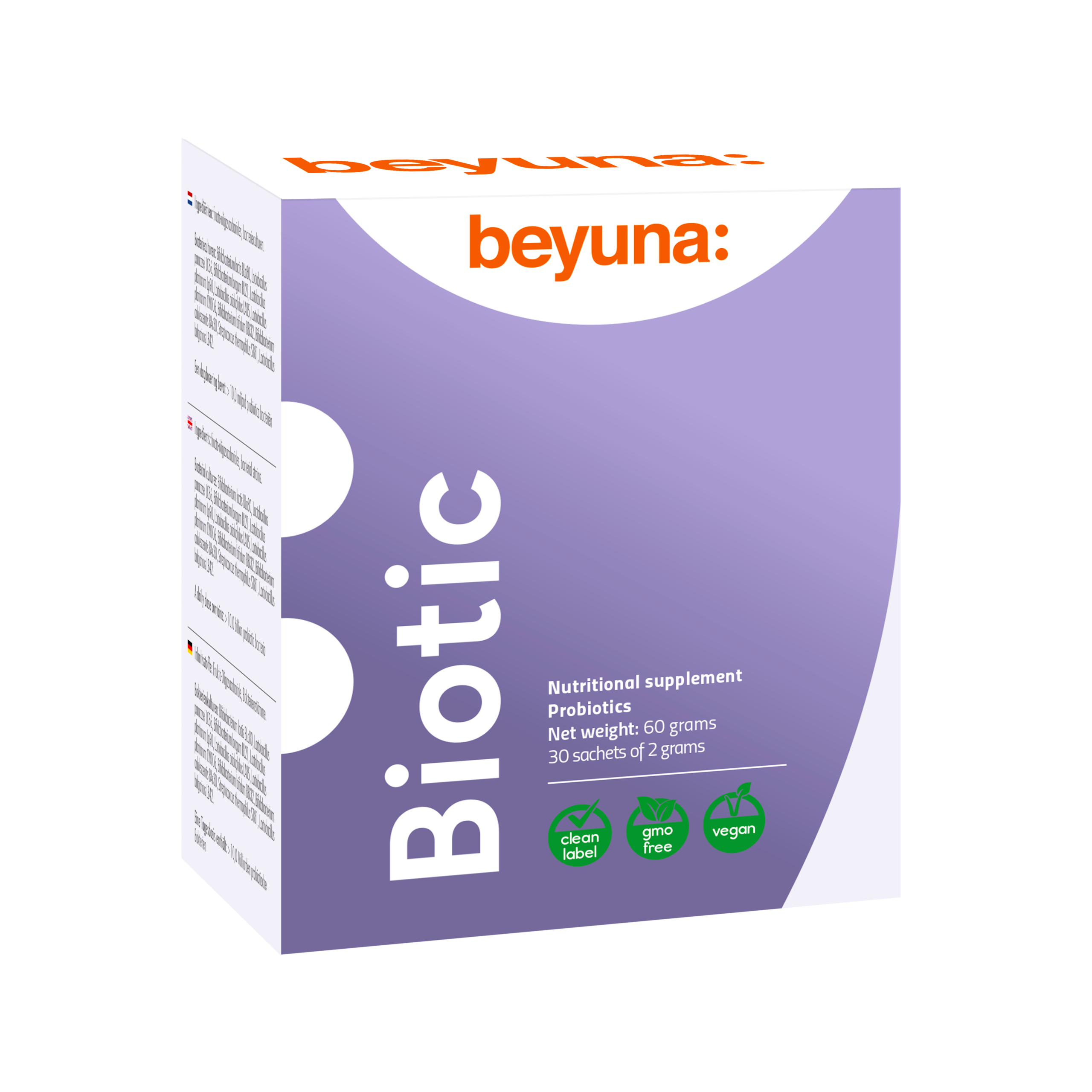 Beyuna Biotic 60 gram, 30 sachets van 2 gram