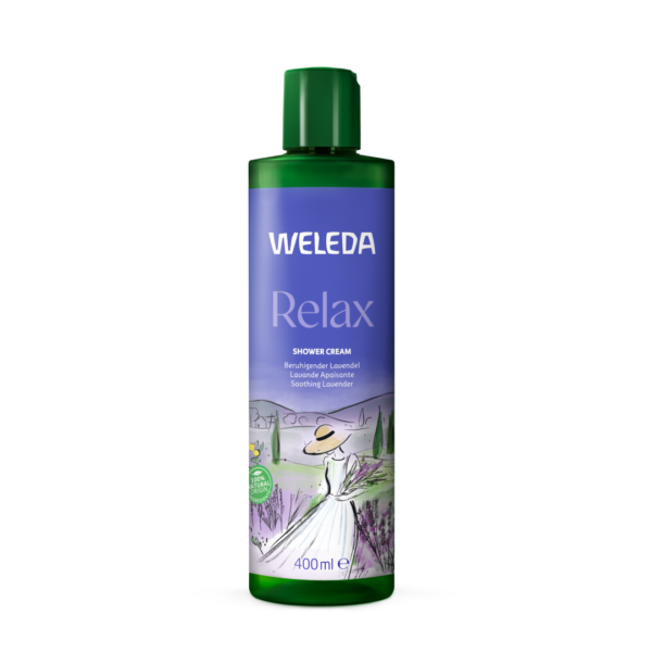 Weleda Relax Douchecreme Lavendel 400 ml voordeelfles actie 10% korting