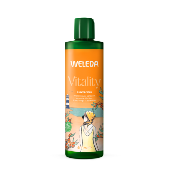 Weleda Vitality Douchecreme Duindoorn 400 ml voordeelfles actie 10% korting