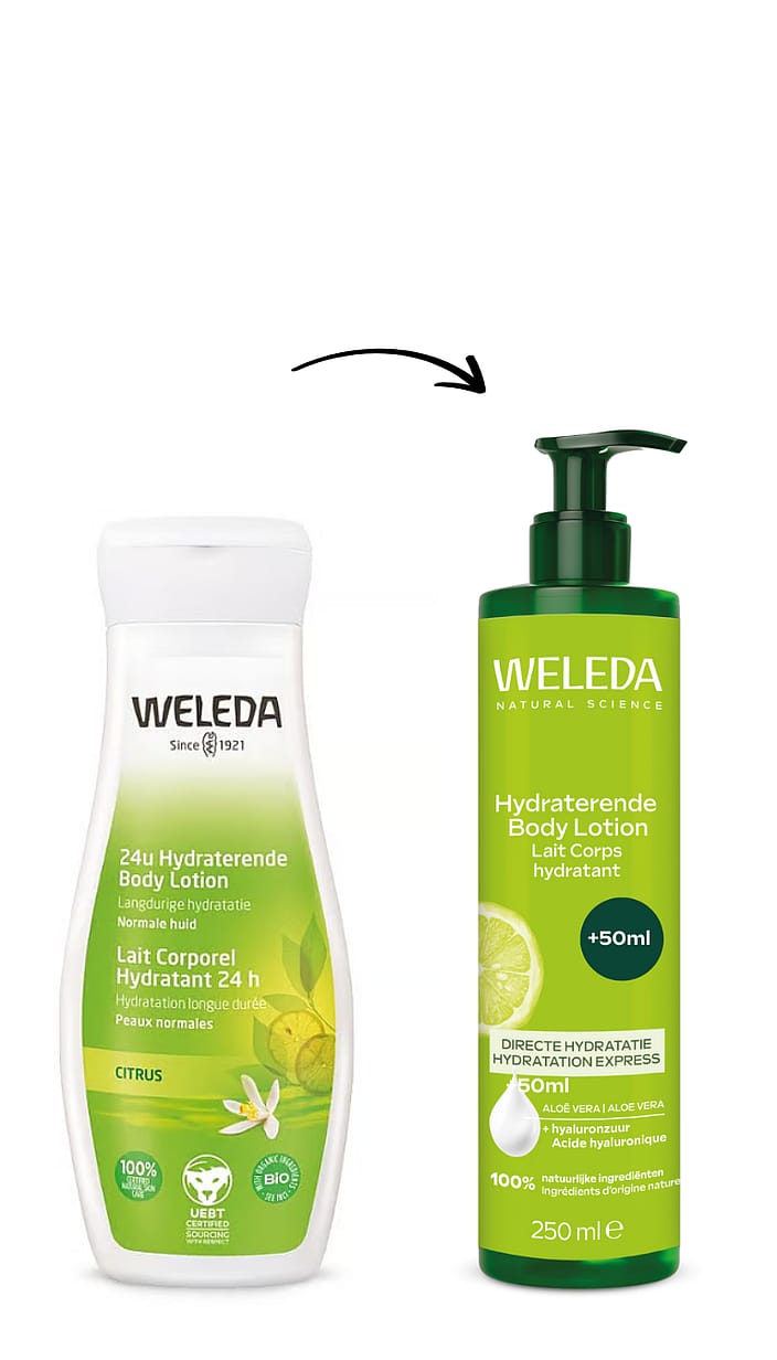 Weleda Hydraterende Body Lotion Aloe Vera 250 ml flacon met pompje - Afbeelding 2
