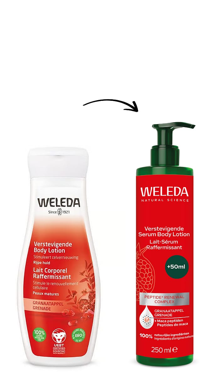Weleda Verstevigende Serum Body Lotion Granaatappel 250 ml flacon met pompje - Afbeelding 2