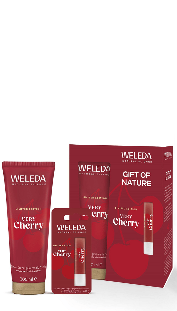Weleda Very Cherry Cadeauset Very Cherry Douchecreme + Lippenbalsem limited edition