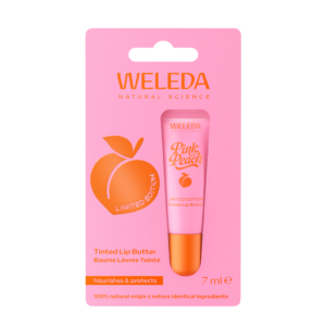 Weleda Pink Peach Tinted Lip Balm tube 7 ml - limited edition