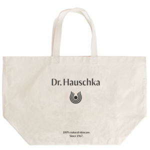 Dr.Hauschka Tote Bag (strandtas) van biologische katoen naturel met opdruk