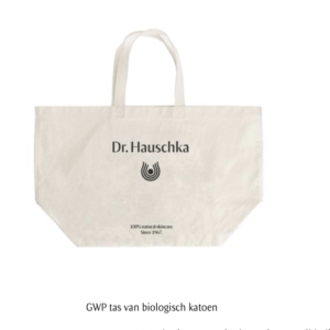 Dr.Hauschka Strandtas van biologische katoen naturel met opdruk